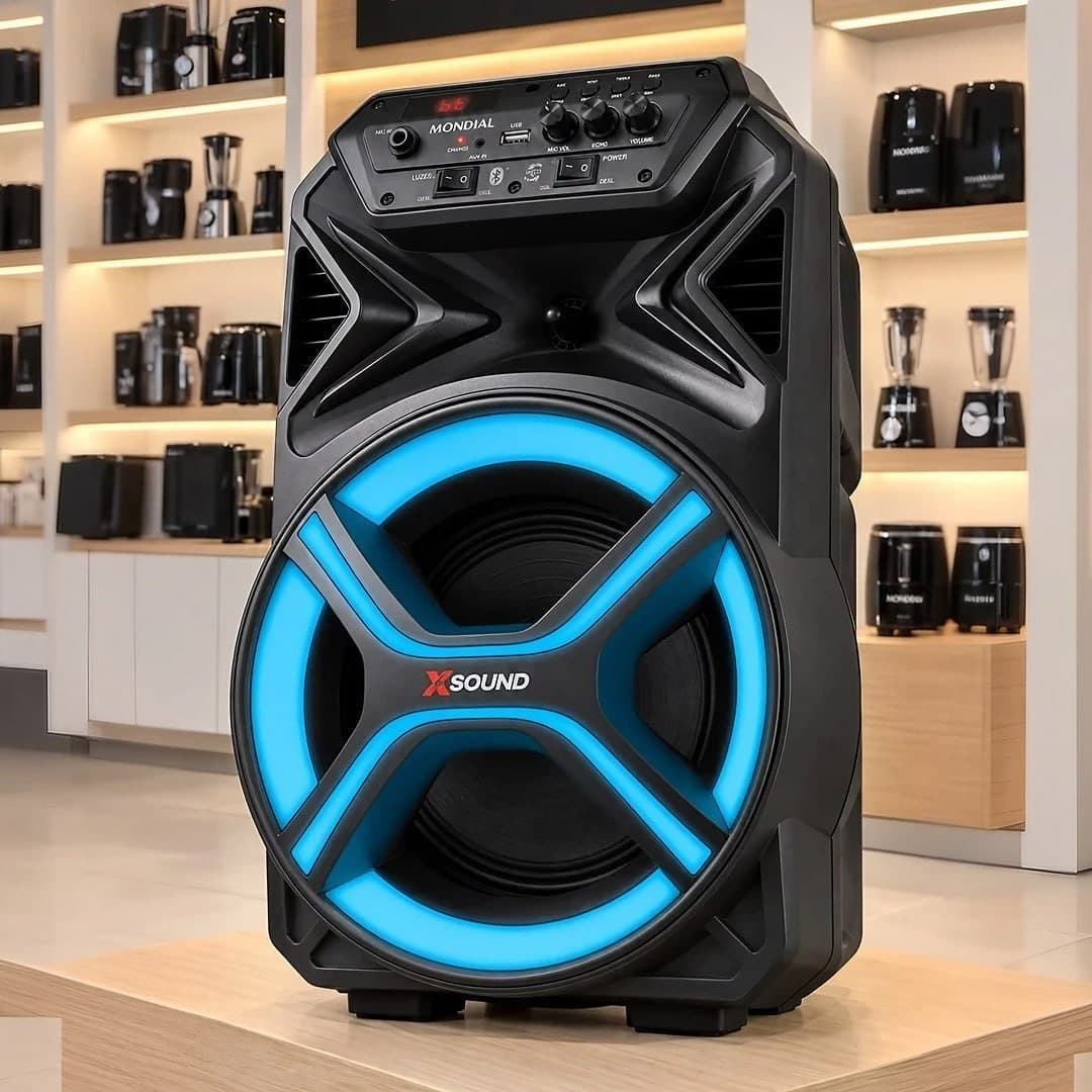 Caixa Amplificada CM-400-L 400W RMS Preta Mondial Bivolt