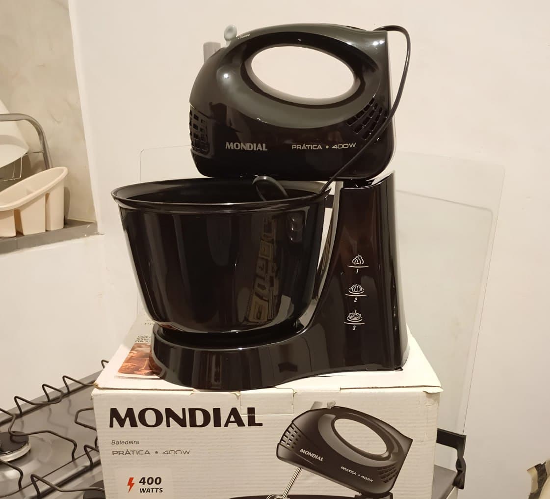 Mondial Batedeira Prática Preta 400W 110V