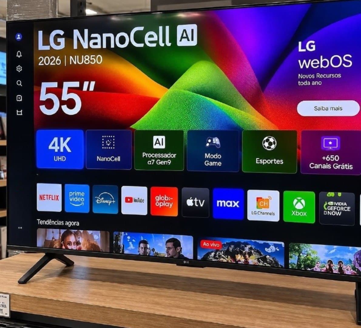 Smart TV LG 55" 4K UHD NANO AI