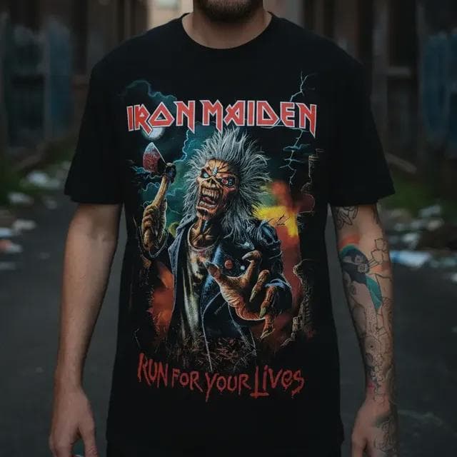 Camiseta Iron Maiden Run For Your Lives World Tour 2025-2026
