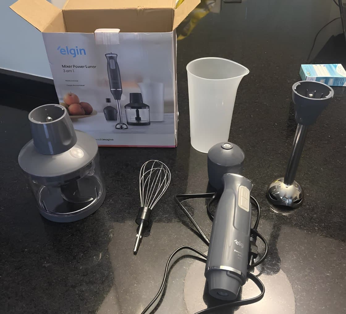 Mixer Power Inox 3 em 1 600W Elgin Lunar 110V