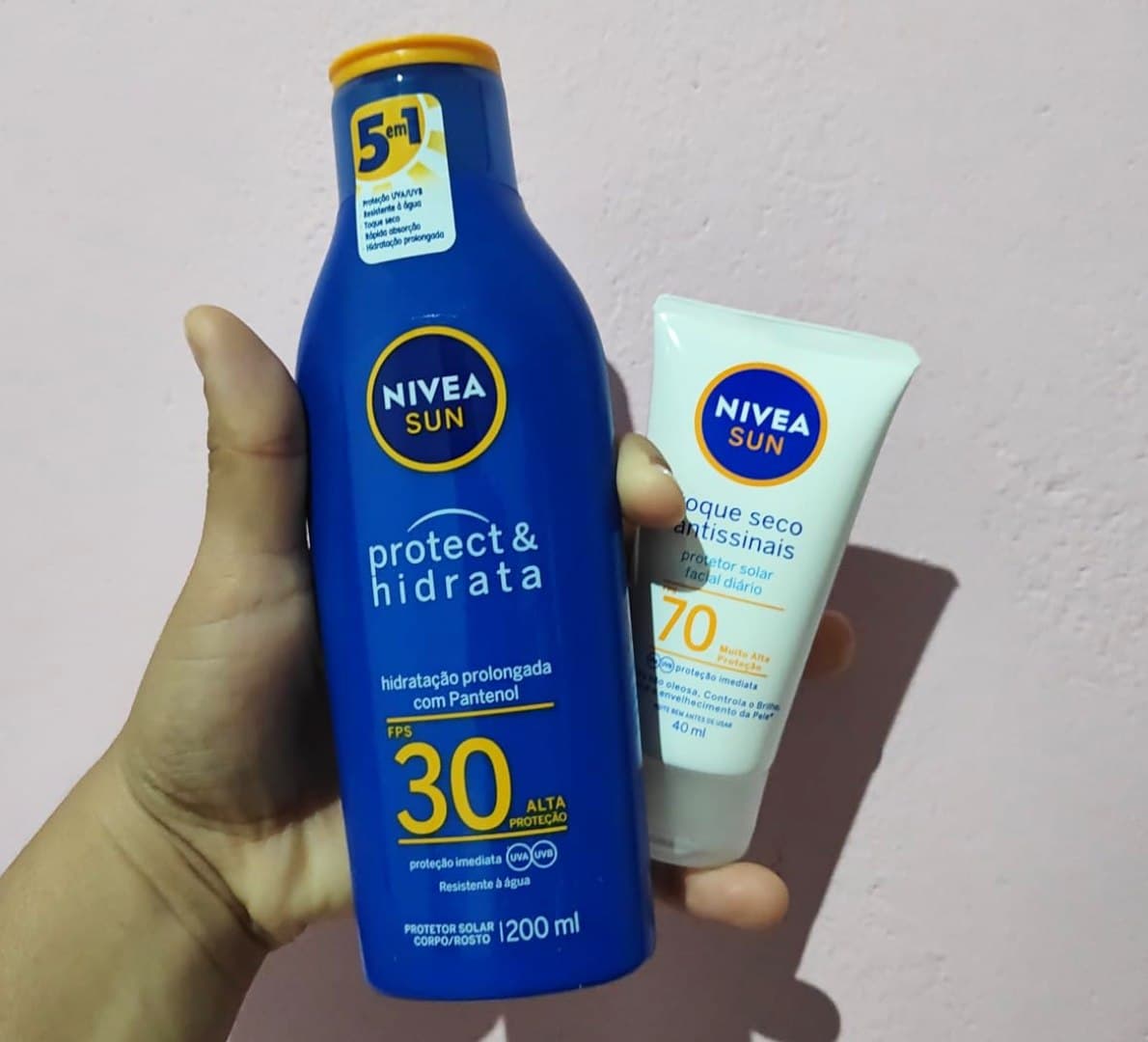 Protetor Solar Corporal FPS 30 e Facial FPS 70 Nivea