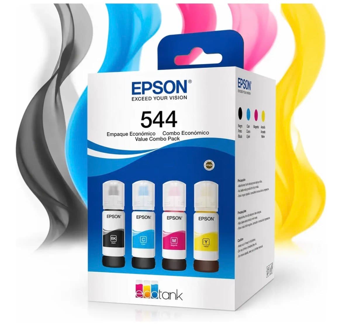 Kit 4 Tintas Epson T544 Ecotank L3250 L3150 L3110 L3210