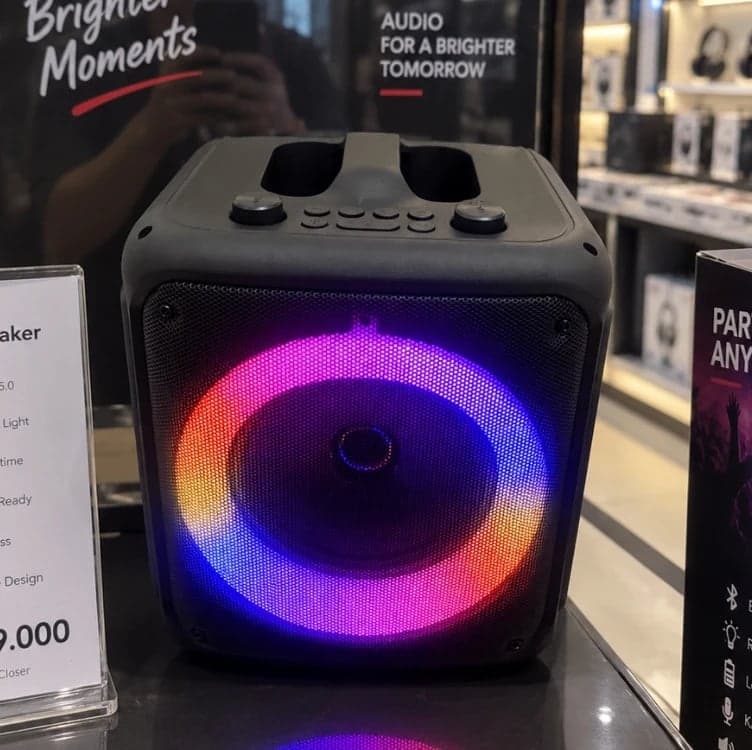 Caixa De Som Bluetooth Portátil 6,5 3000mah Karaokê Rgb