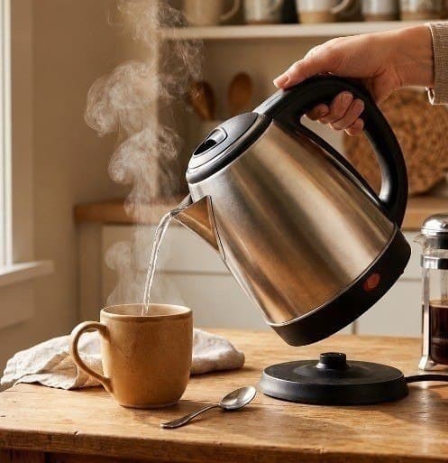 Chaleira Jarra Elétrica 1.8L Vermelha em Inox