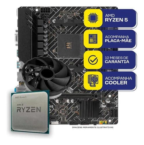 Kit Upgrade Gamer Mcl, AMD Ryzen 5 3400G, A520M