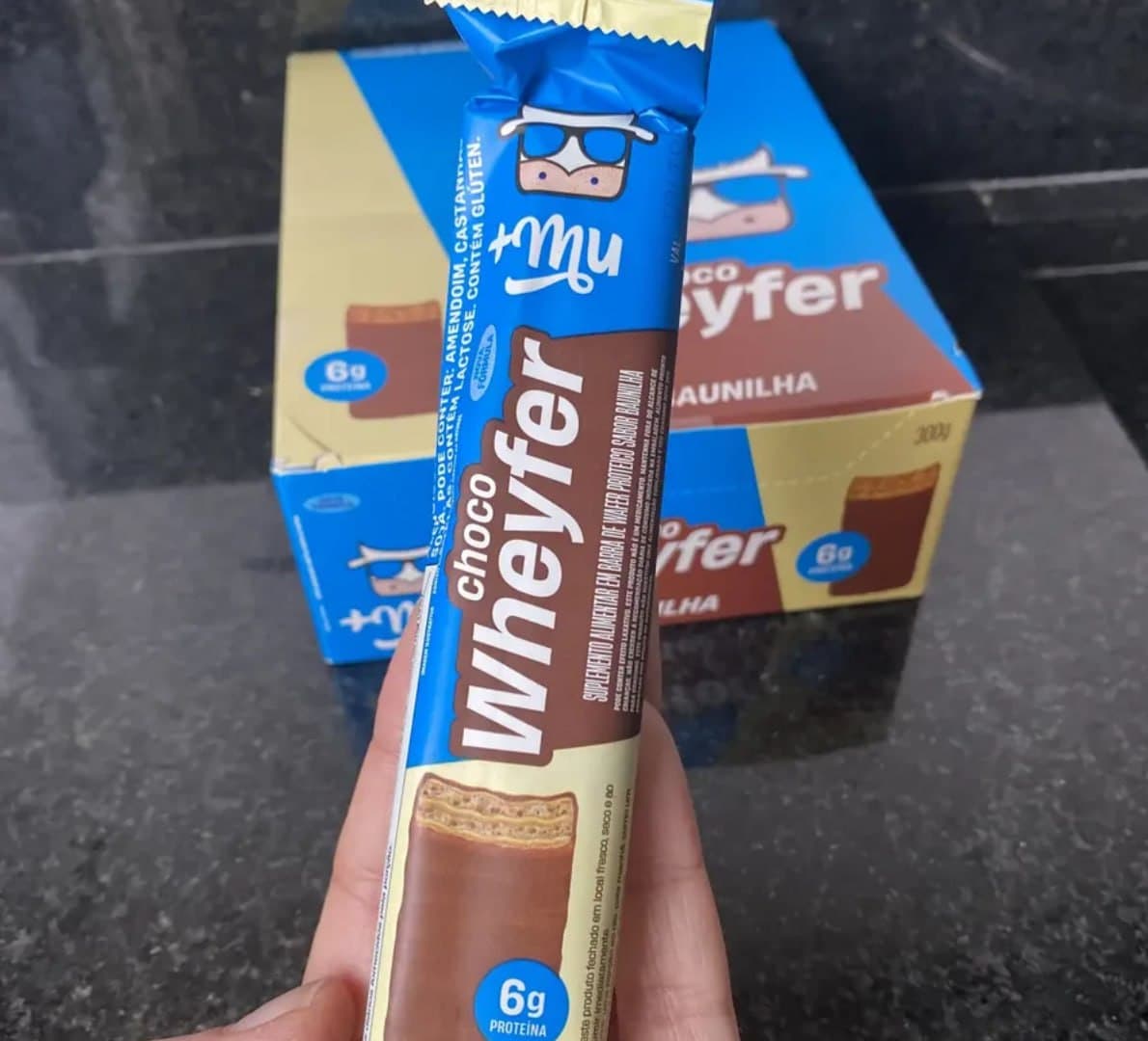 Barra de Proteína Chocolate Branco 12 Un. +Mu Chocowheyfer