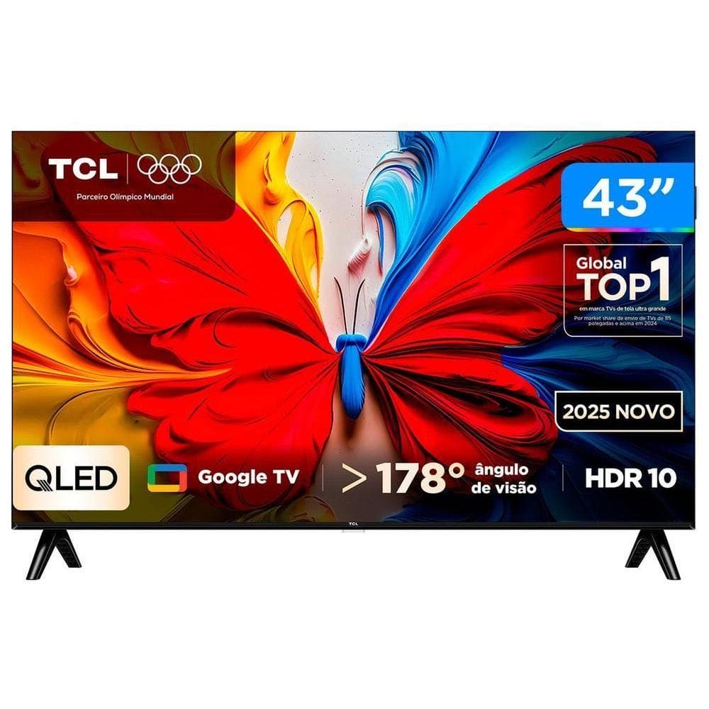 Smart TV 32 Polegadas FHD 32S5K QLED Dolby Audio TCL