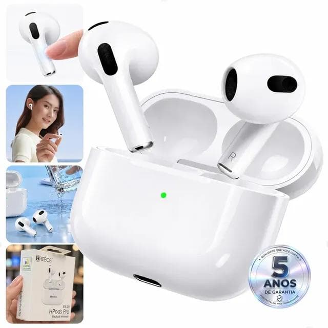 Fone de Ouvido Bluetooth 5.4 TWS Sem Fio com Microfone HD